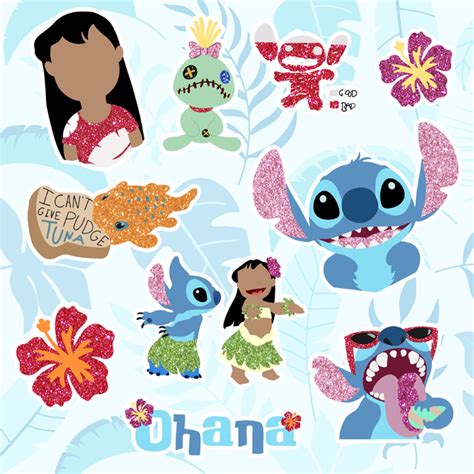 PACK 10 STICKERS CON DISEÑO LILO Y STICH AlaPrint