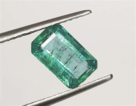 Ct Natural Emerald Zambian Octagon Cut Untreated Rich Green