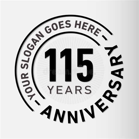 115 Years Anniversary Celebration Design Template Anniversary Vector