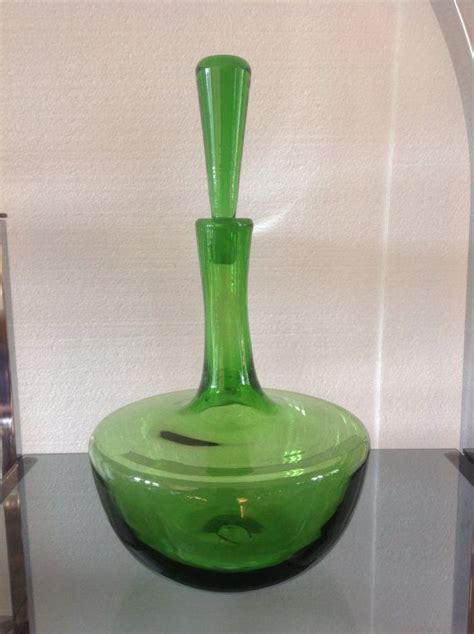 Joel Phllip Myers Blenko Vase Olive Green By Mcmmidwestdesigns Mid Century Glass Blenko Glass