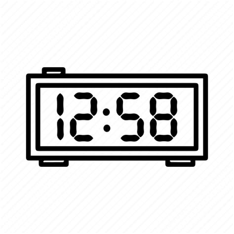 Electronic Outline Clock Alrm Digital Timer Icon