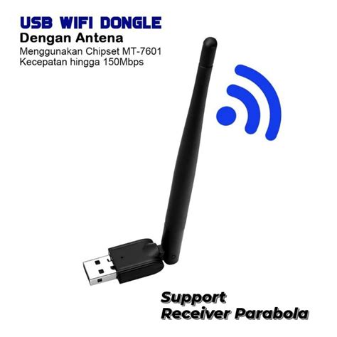 Jual Ralink Mt7601 Usb Wifi Dongle Receiver Parabola Wireless Adapter 150 Mbps Antenna Shopee