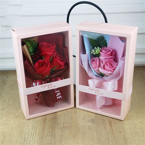 Kreative Geschenk Seife Rose Blume Geschenk Box für Valentinstag