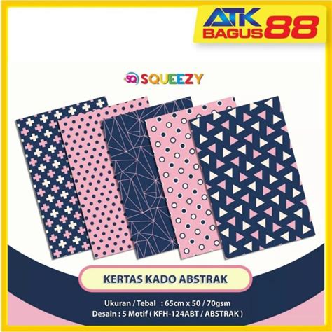 Jual Pcs Kertas Kado Squeezy Abstrak Bungkus Kado Kertas Kado Murah