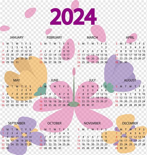 Calendario Anual 2024 Png Image To U