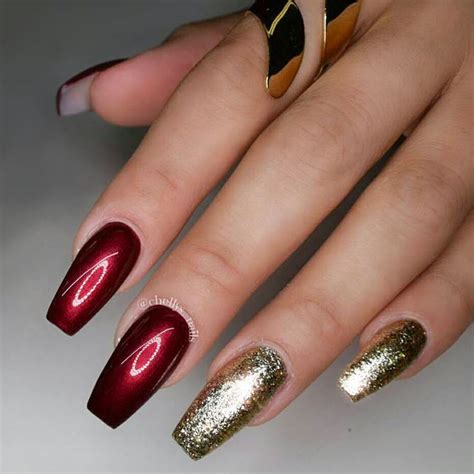 40+ Gorgeous Maroon Color Nails Designs - Fashionre