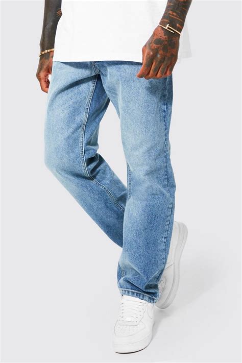 Relaxed Fit Rigid Jeans Boohoo Uk