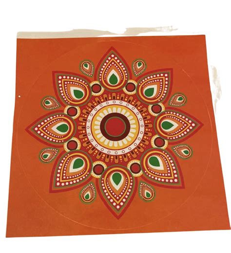 Paper Plain Design Rangoli Pattern For Diwali - Pokhara Trading