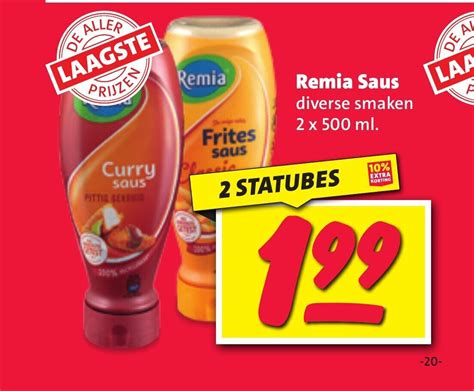 Remia Saus 2 X 500 Ml Aanbieding Bij Nettorama