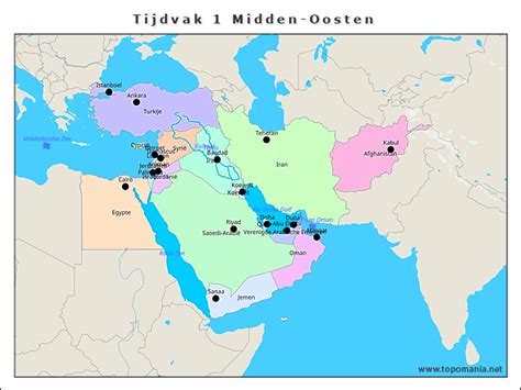 Topografie Tijdvak 1 Midden Oosten Topomania Net