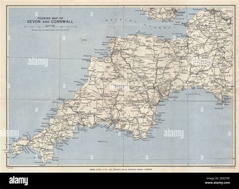 Touring Map Of Devon And South West Ward Lock Old