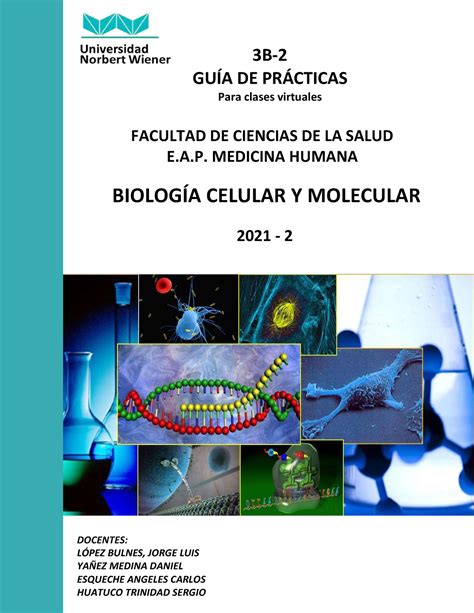 Guía Practica Biología Molecular 2021 Nº 1 3b GuÍa De PrÁcticas Para Clases Virtuales