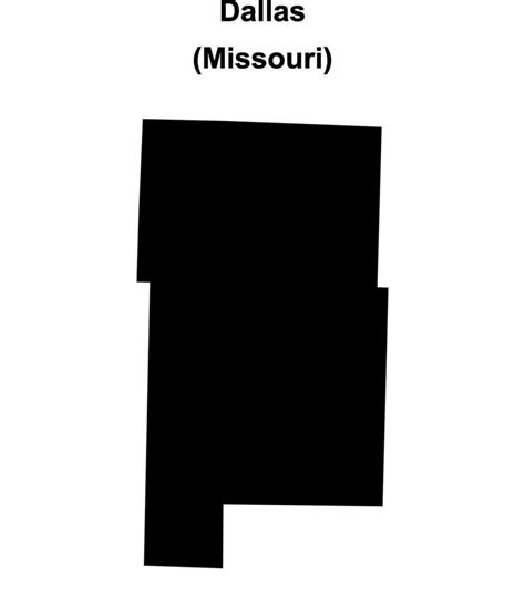 Dallas County, Missouri blank outline map 46856297 Vector Art at Vecteezy