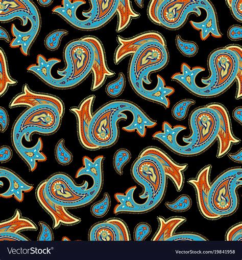 Seamless Pattern Paisley Royalty Free Vector Image