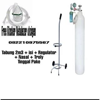 Jual Tabung Oksigen M Set Troli Regulator Nasal Tabung Oksigen