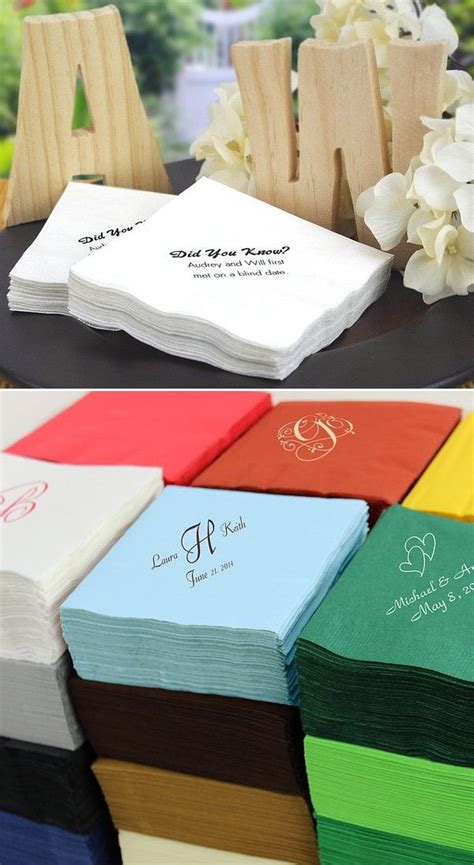 Personalized Cocktail Napkins Wedding Cocktail Napkins Wedding