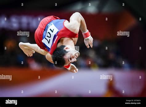 Artur Davtyan Of Armenia During Vault For Men At The Aspire Dome In