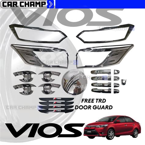 Toyota Vios To Garnish Combo Set Cover Chrome V