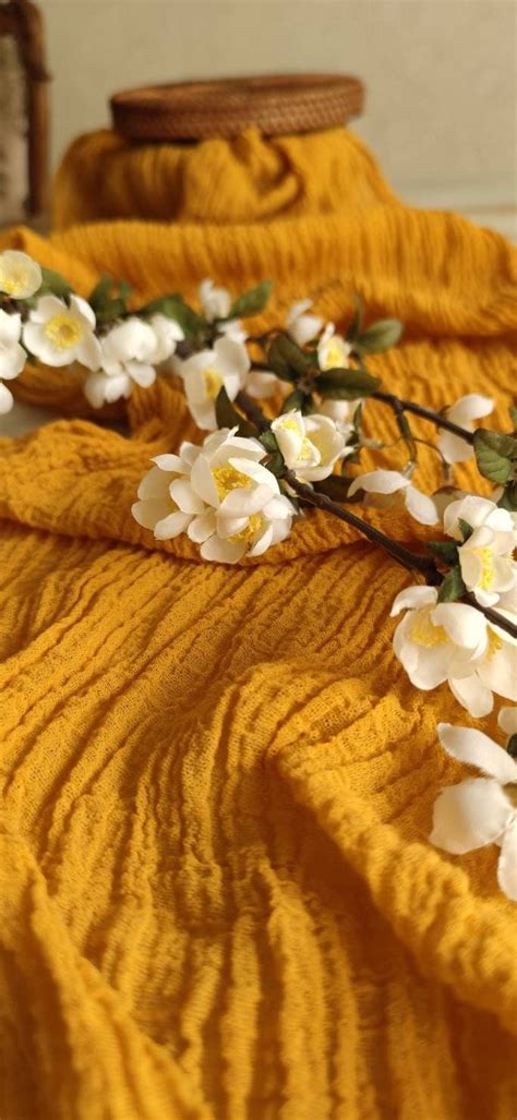 Mustard Yellow Wedding Gauze Table Runner Table Centerpiece Etsy