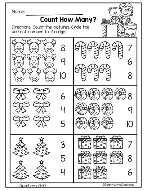 Christmas Math Activities For Kindergarten