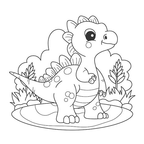 Free Vector Cute Coloring Book With Dinosaur In 2024 Mandala