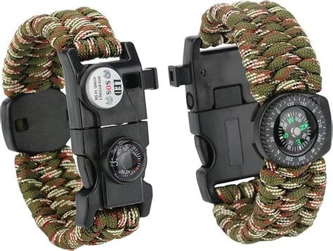 Db Alarm For Hiking Camping Welltop Paracord Survival Bracelet Knife