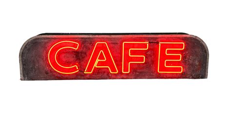 Neon Cafe Sign – Antiquities Warehouse