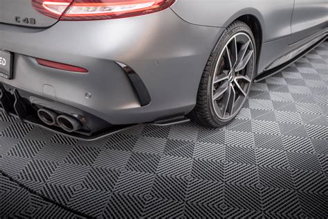 Street Pro Rear Side Splitters Mercedes Amg C43 Coupe C205 Facelift Black Our Offer Mercedes