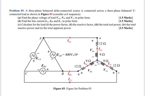 Solved Problem 03 A Three Phase Balanced Delta Connected