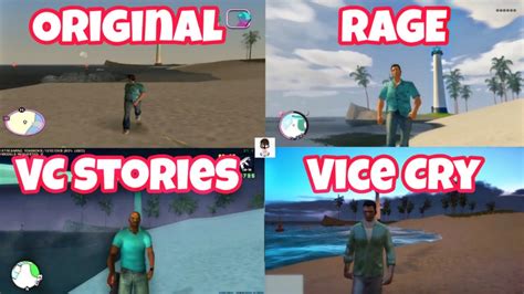 Comparison GTA Vice City ORIGINAL Vs VCS Vs RAGE Vs VICE CRY YouTube