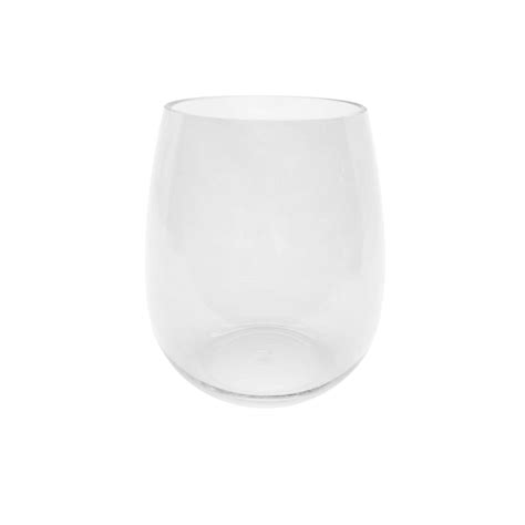 Hard Plastic Reusable Stemless Wine Glass Clear 18 Oz For Christmas Thanksgiving New Year S