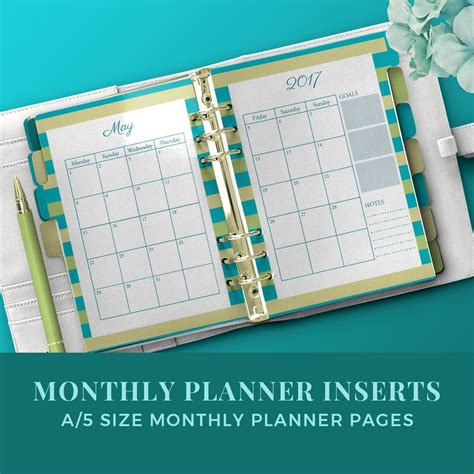 Monthly Planner Inserts Blog Planner Inserts Monthly Planner