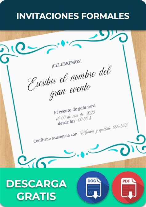 Invitación Formal Powerpoint Canva Ejemplos Y Plantillas