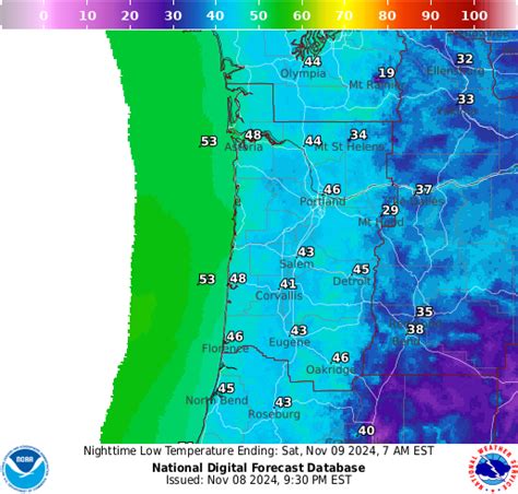 NOAA Graphical Forecast For Portland OR