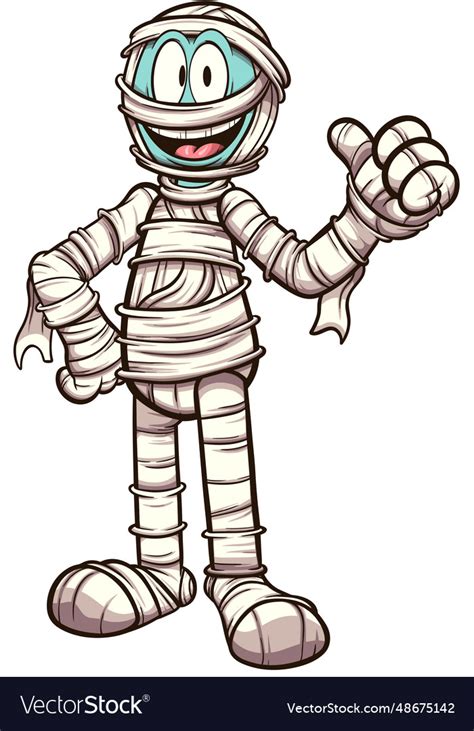 Cartoon Mummy Royalty Free Vector Image Vectorstock