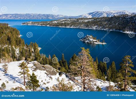 Lake Tahoe Stock Photo Image Of Forest Background Green 12896408