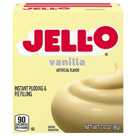 Jell-O Pudding & Pie Filling, Vanilla, Instant 3.4 oz | Jello & Pudding Mix | Reasor's