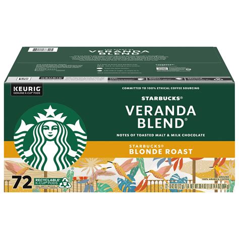 Starbucks Veranda Blend Blonde Light Roast K Cup Pods For Keurig