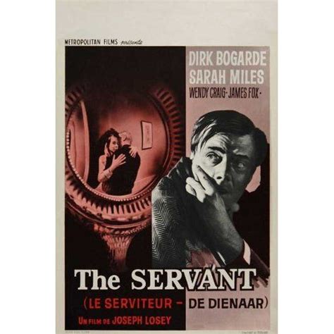 The Servant. Joseph Losey film based on Harold Pinter manuscript. UK 1963 Premiere poster ...