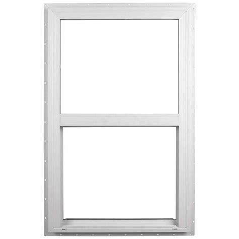 Ply Gem 35 5 In X 59 5 In 500 Series White Vinyl Single Hung Window With Hpsc Glass Screen