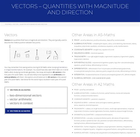 Vectors - Quantities With Magnitude And Direction | Studywell.com