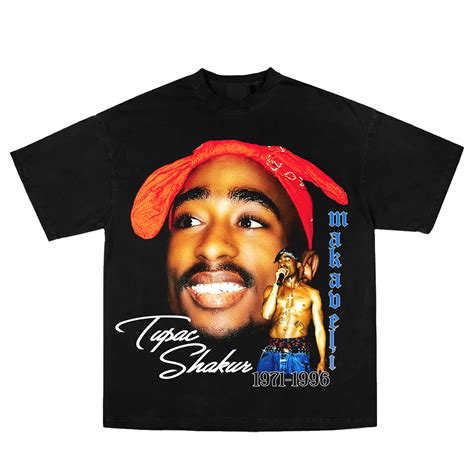 Tupac Shakur T Shirt Design Png Instant Download Etsy