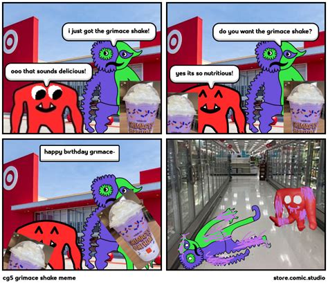 Cg Grimace Shake Meme Comic Studio