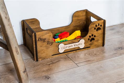 Personalized Dog Toy Storage Dog Toy Box Wood Pet Toy - Etsy