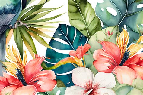 Watercolor Hawaiian Flowers Best Flower Site