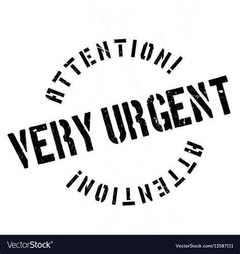 Very Urgent Rubber Stamp Royalty Free Vector Image