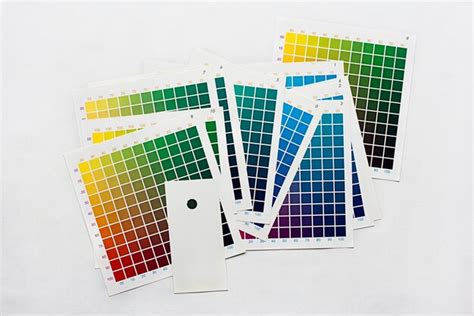 Premium Photo High Angle View Of Color Swatches Over White Background