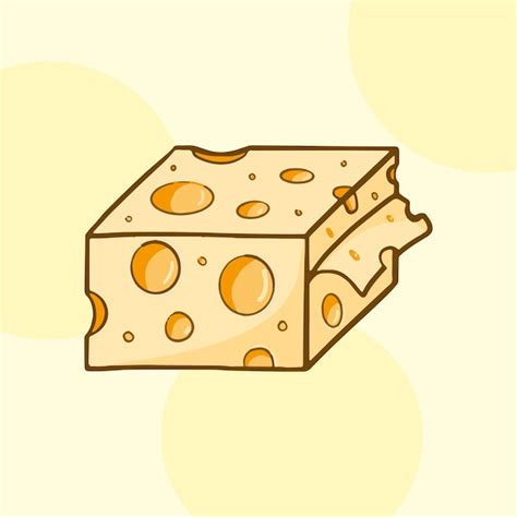 Premium Vector Cheddar Cheese Hand Drawn Vector Illustration