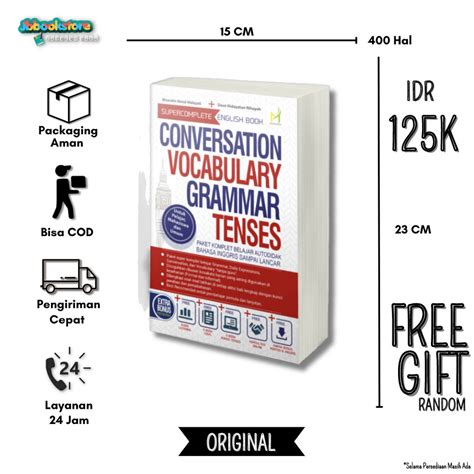 Jual SUPER COMPLETE ENGLISH BOOK CONVERSATION VOCABULARY GRAMMAR