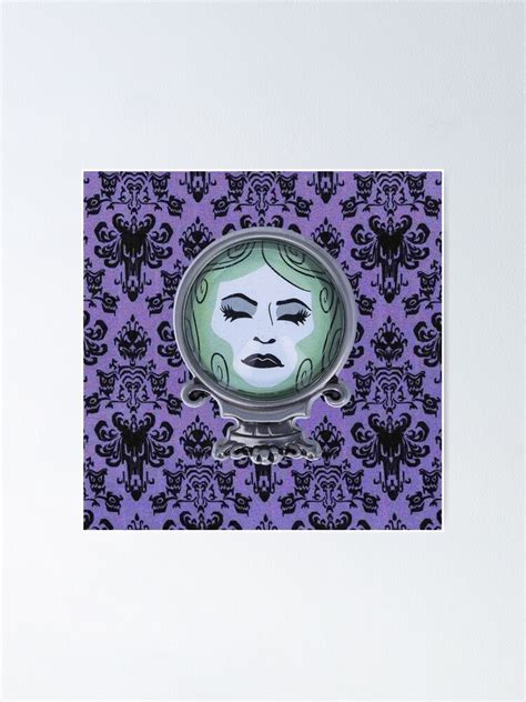 Haunted Mansion Purple Wallpaper With Madame Leota Crystal Ball